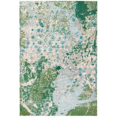 Safavieh Rectangle Contemporary Monaco Distressed Area Rug Green & Turquoise - 5-7 ft. -7 in. MNC219X-5